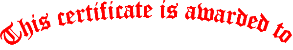 certificate header text
